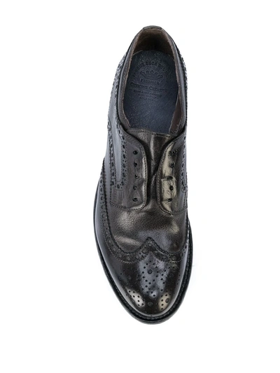 Shop Officine Creative Punch Hole Brogues In Grey