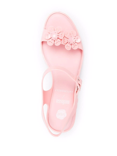 Shop Viktor & Rolf Melissa Blossom Sandals In Rosa