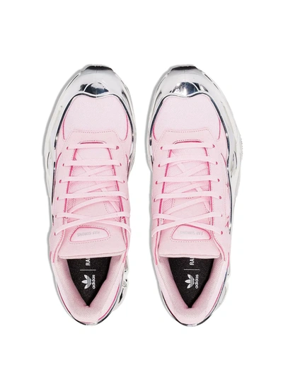 ADIDAS PINK AND SILVER RS OZWEEGO SNEAKERS - 粉色