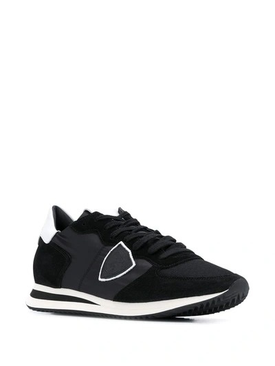 Philippe Model Trpx Low Sneakers In Black Suede And Fabric In Black