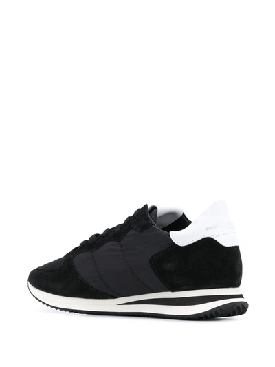Philippe Model Trpx Low Sneakers In Black Suede And Fabric In Black