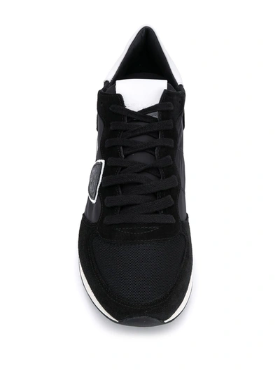 Philippe Model Trpx Low Sneakers In Black Suede And Fabric In Black