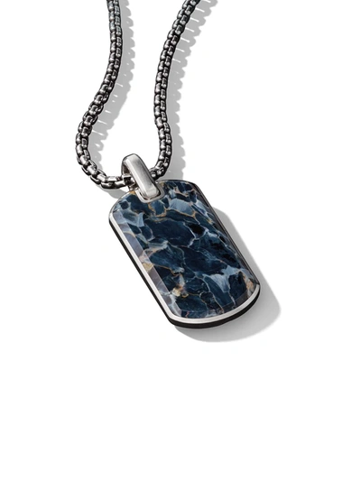 David Yurman Exotic Stone Pietersite 35mm Tag In Ssbpy