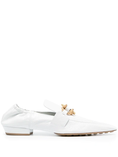 Bottega Veneta The Madame Mocassin Loafers In Optic White | ModeSens