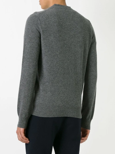 Shop Comme Des Garçons Play Lightweight Cardigan In Grey