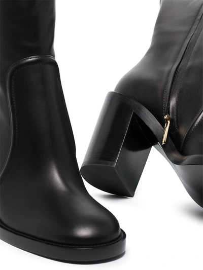 Shop Gianvito Rossi Conner 85mm Knee-high Boots In Black