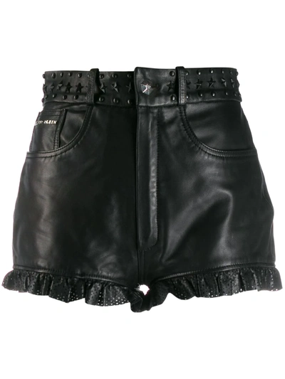 Shop Philipp Plein Laser Cut Shorts In Black