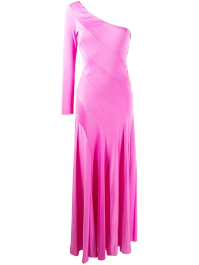 Pre-owned A.n.g.e.l.o. Vintage Cult 1960's Single Sleeve Diagonal Gown In Pink