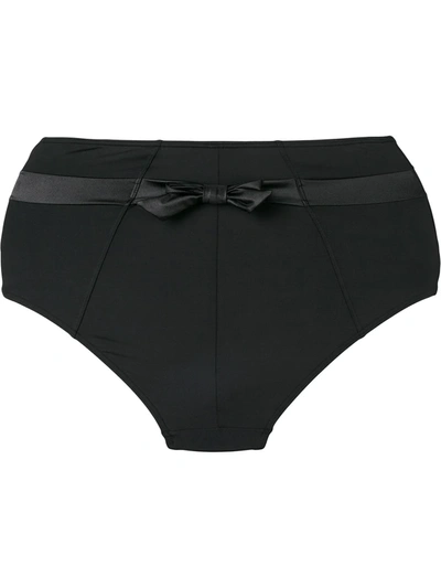 Shop Marlies Dekkers Cache Coeur High-waisted Bikini Briefs In Black