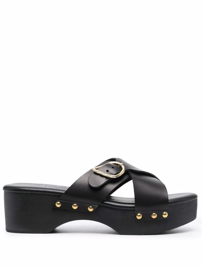 Ancient Greek Sandals Black Marilisa Clog Sandals In Black