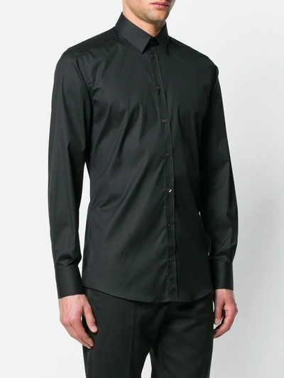 Dolce & Gabbana Black Essential Cotton Shirt In Black