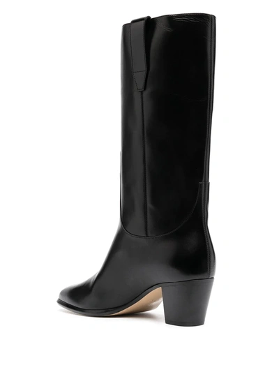 Francesco Russo Block Heel Boots In Black