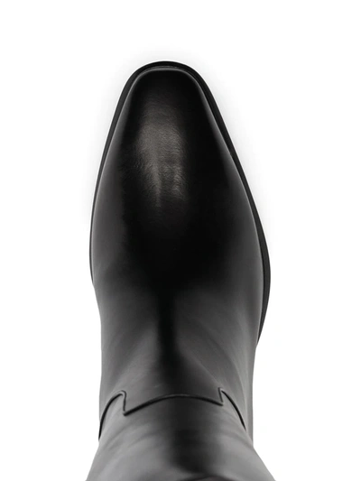 Francesco Russo Block Heel Boots In Black