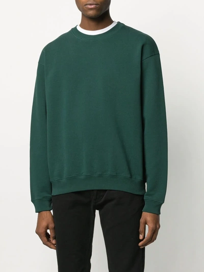 Shop Balenciaga Printed Logo Sweatshirt In Green