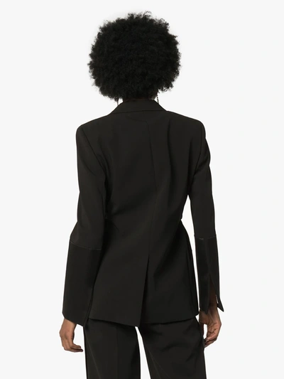 Shop Bottega Veneta Belted Detail Blazer In Black