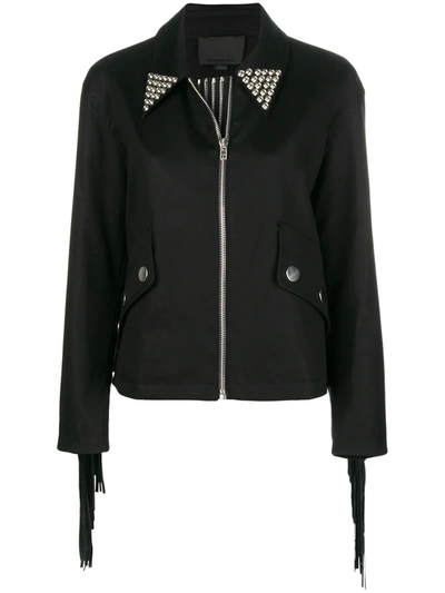 Shop Alexander Wang Studded Zip Jacket In Black