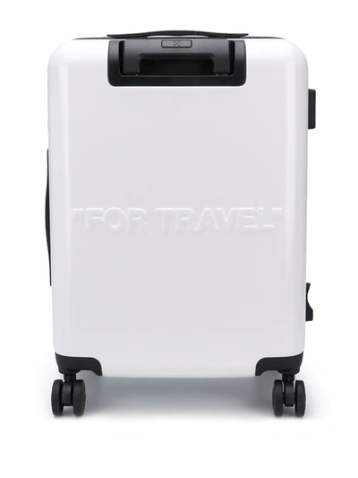 Shop Off-white For Travel Embossed Logo Trolley In White