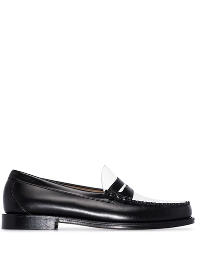 Shop G.h. Bass & Co. Heritage Larson Weejun Leather Loafers In Black