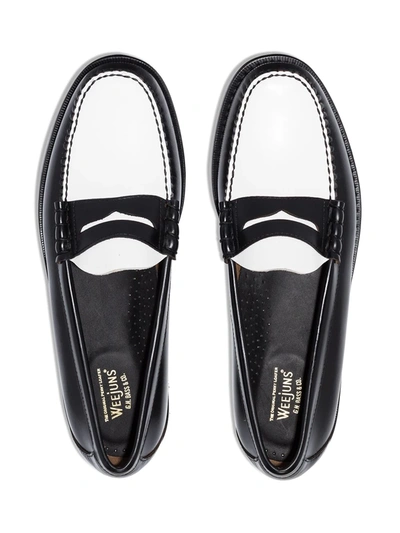 G.h. Bass & Co. Heritage Larson Weejun Leather Loafers In Black