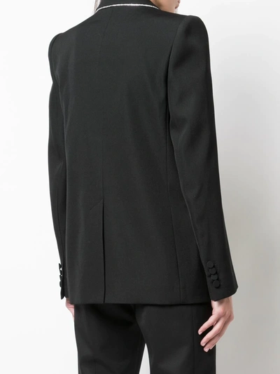 GIVENCHY METAL TRIMMED COLLAR BLAZER - 黑色