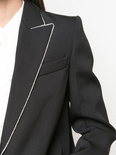 Givenchy Embellished Lapel Blazer In Black