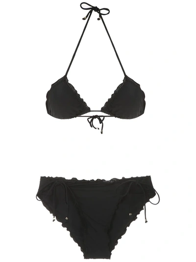 Shop Amir Slama Triangle Bikini Set In Black