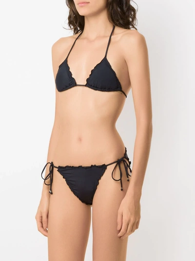 Shop Amir Slama Triangle Bikini Set In Black