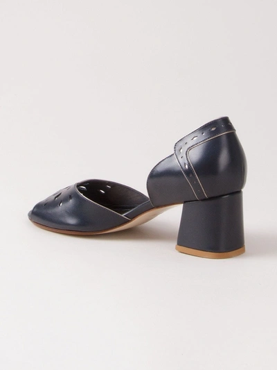 Shop Sarah Chofakian Chunky Heel Sandals In Marinho