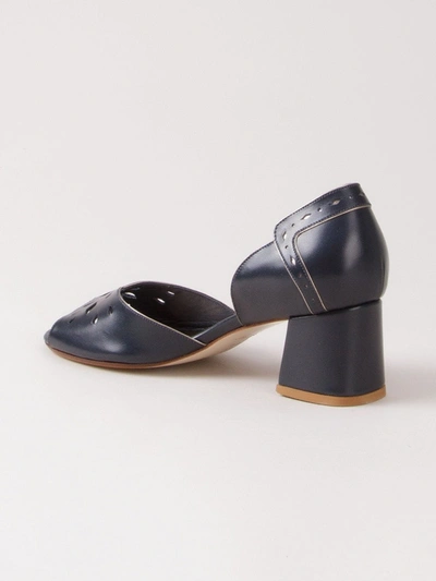 Sarah Chofakian Chunky Heel Sandals In Marinho