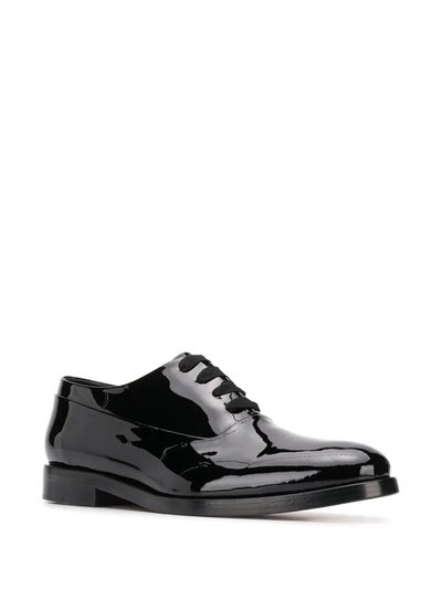 Shop Valentino Patent Leather Oxford Shoes In Black