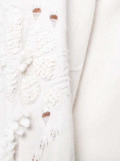 Barrie Romantic Timeless Cashmere Round Neck Pullover In White