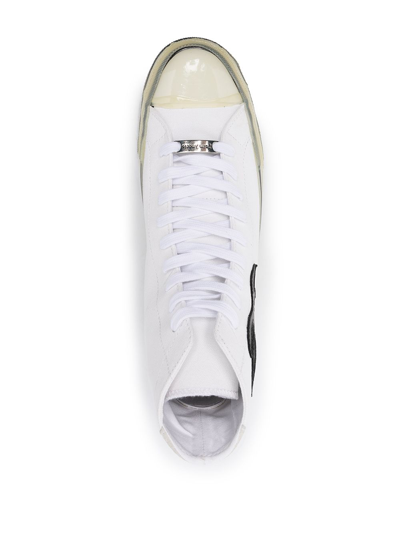Shop Palm Angels Palm Vulcanized High-top Sneakers In White