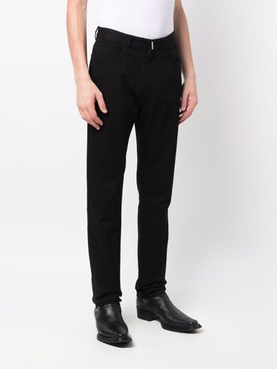 Shop Givenchy High-rise Slim-fit Jeans In Schwarz