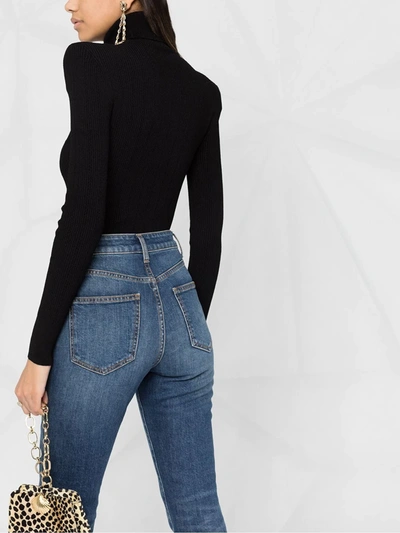 Shop Attico High-waist Slim-fit Jeans In Blue