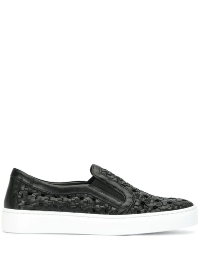 Shop Madison.maison 25mm Woven Sneakers In Black