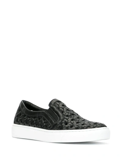 Shop Madison.maison 25mm Woven Sneakers In Black