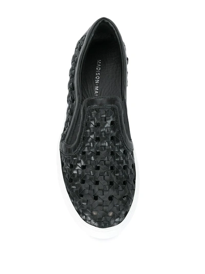 Madison.maison 25mm Woven Sneakers In Black