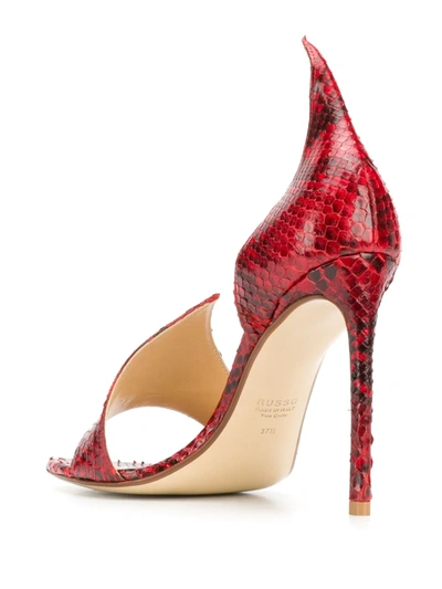 Shop Francesco Russo Open Toe Sandals In Red