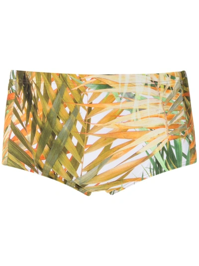 Lygia & Nanny Copacabana Printed Trunks In Yellow