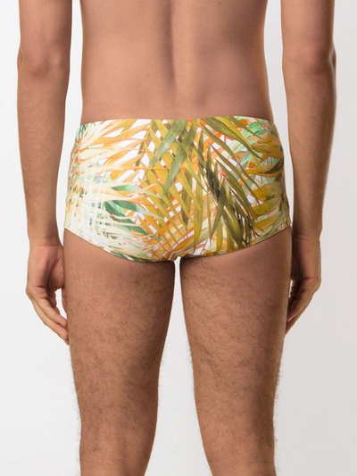Lygia & Nanny Copacabana Printed Trunks In Yellow