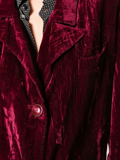 Pre-owned Krizia Vintage 1970's Velvety Coat In Pink
