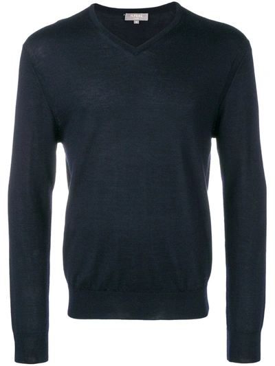 Shop N•peal The Conduit Fine Gauge Sweater In Blue