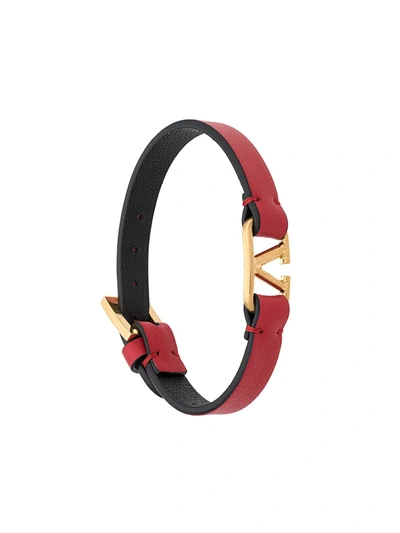 VALENTINO V LOGO BRACELET - 红色