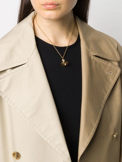 Shop Vivienne Westwood Embellished Orb Necklace In Gold