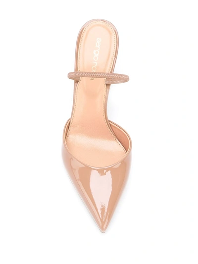 Sergio Rossi Godiva 75mm Patent Slingback Pumps In Pink