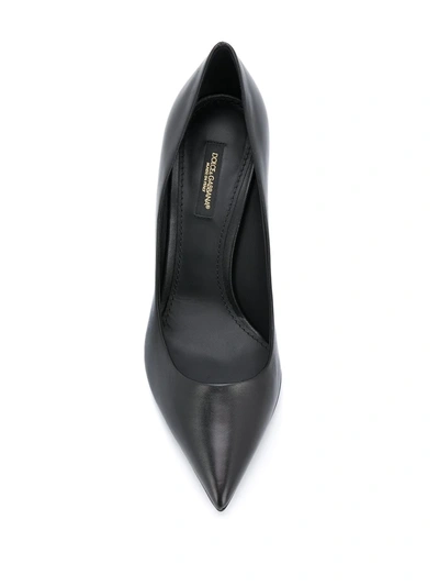 Shop Dolce & Gabbana Cardinal Logo Plaque Pumps In Black