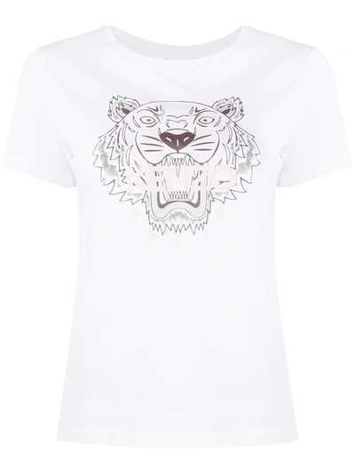 Shop Kenzo Tiger-print T-shirt In White
