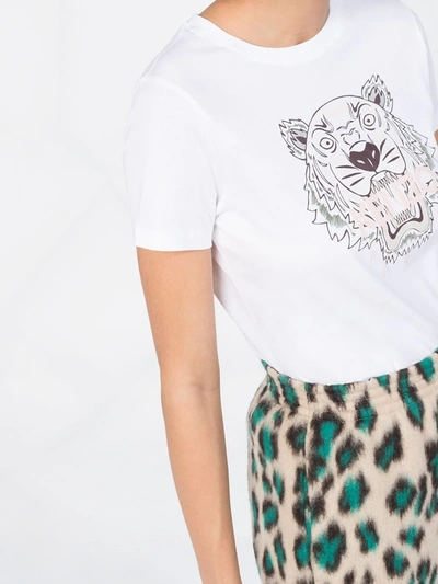 Shop Kenzo Tiger-print T-shirt In White