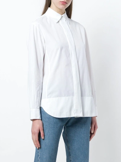 Pre-owned Saint Laurent Concealed Fastening Shirt In White