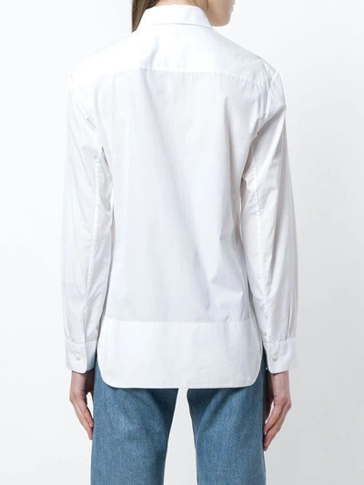 Pre-owned Saint Laurent Yves  Vintage 古着隐藏式开合衬衫 - 白色 In White